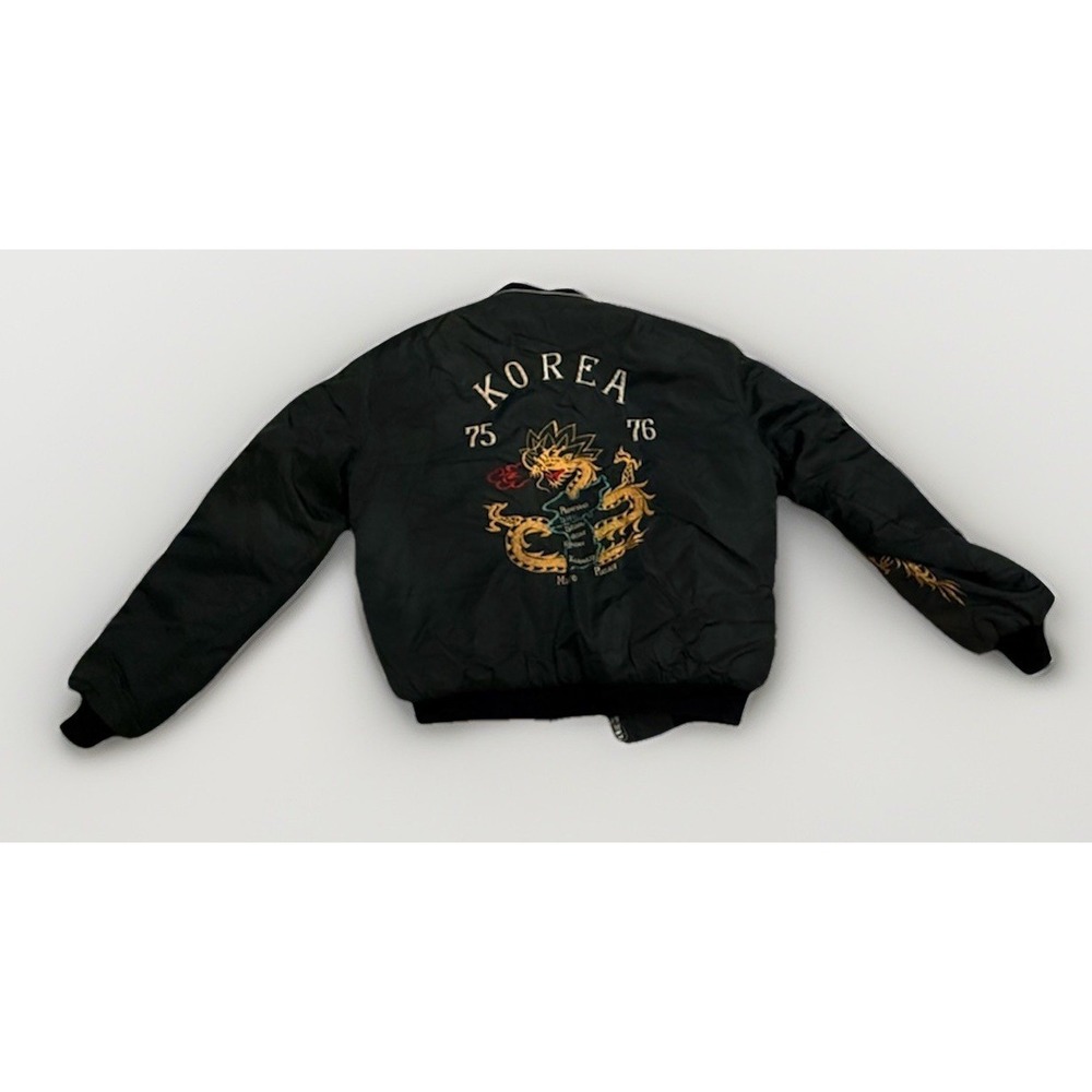Vintage 1970s Korea Souvenir Jacket‎ Sukajan Dragon Embroidery 1975–76 Bomber